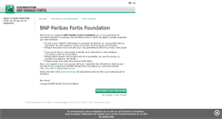 Desktop Screenshot of my.foundation.bnpparibasfortis.be