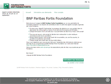 Tablet Screenshot of my.foundation.bnpparibasfortis.be